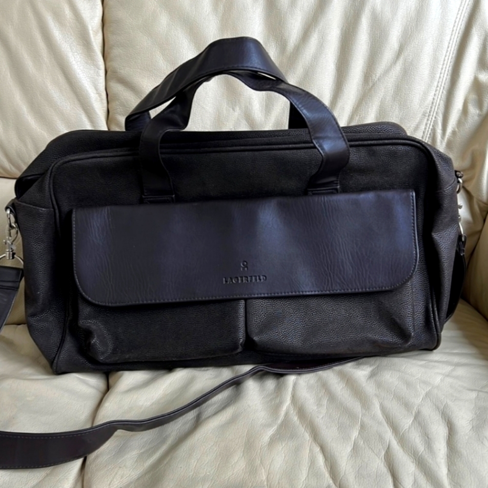 Karl Lagerfeld leather duffel